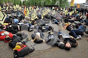 Environmental Activists  against the killing of bees in London